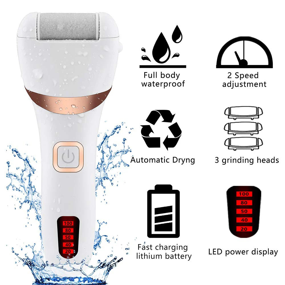 Hot sale Charged Electric Foot File for Heels Grinding Pedicure Tools Professional Foot Care Tool Dead Hard Skin Callus Remover