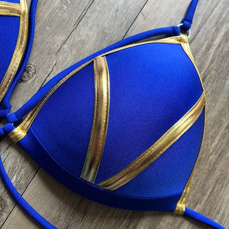 2023 Gold Stamping Women Bikini Set Sexy Padded Women Swimsuit Push Up Bikini Swimwear Summer Beachwear Brazil Bathing Suit