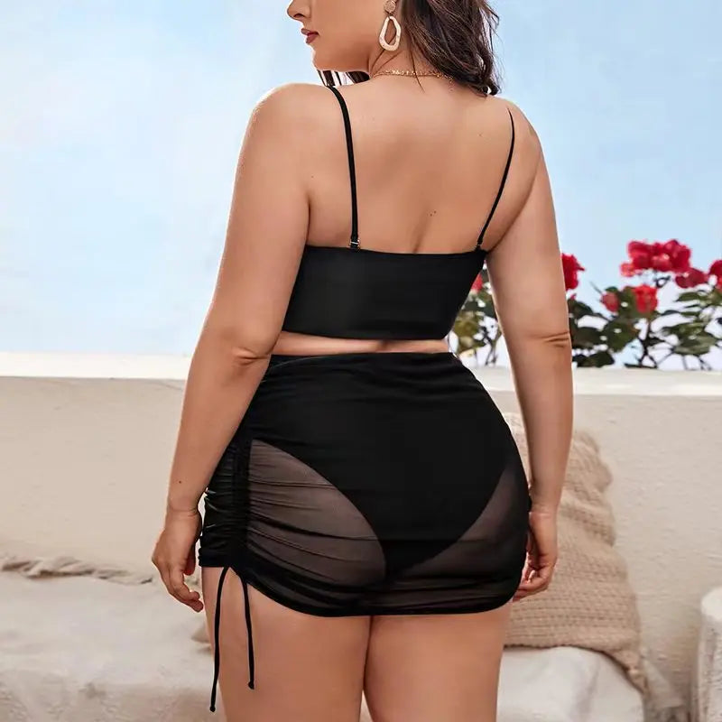 Plus Size High Waist Bikini Women&