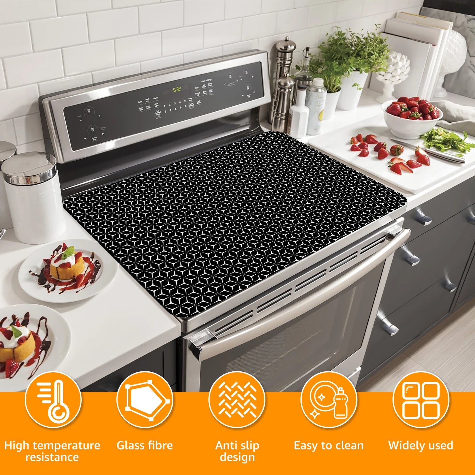 Silicone Induction Cooktop Mat Countertop Protector Scratch Induction Cover Kitchen Glass Ceramic Protector Kitchen Accessories