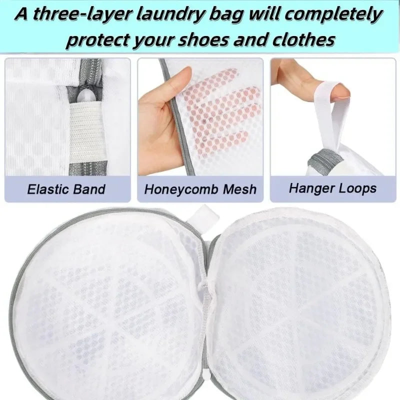 exquisite mesh laundry bags - versatile shoe and clothing washing bags - prevent tangles - a time-saving solution