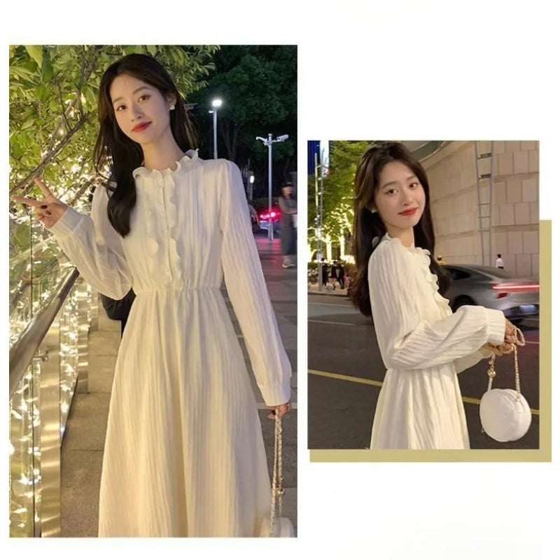 French Style Dress Spring Autumn Winter New Style Women&