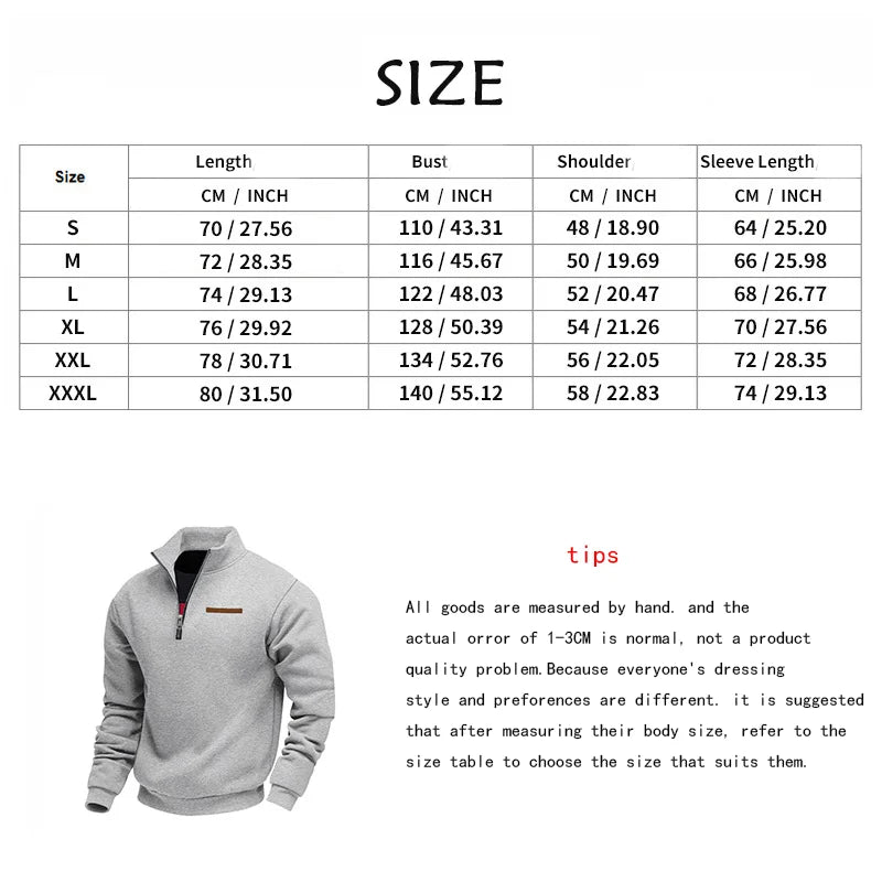 American autumn and winter heavy fleece long-sleeved men&