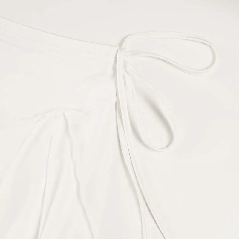 Vacation style temperament irregular European and American fashion spicy girl mid length skirt