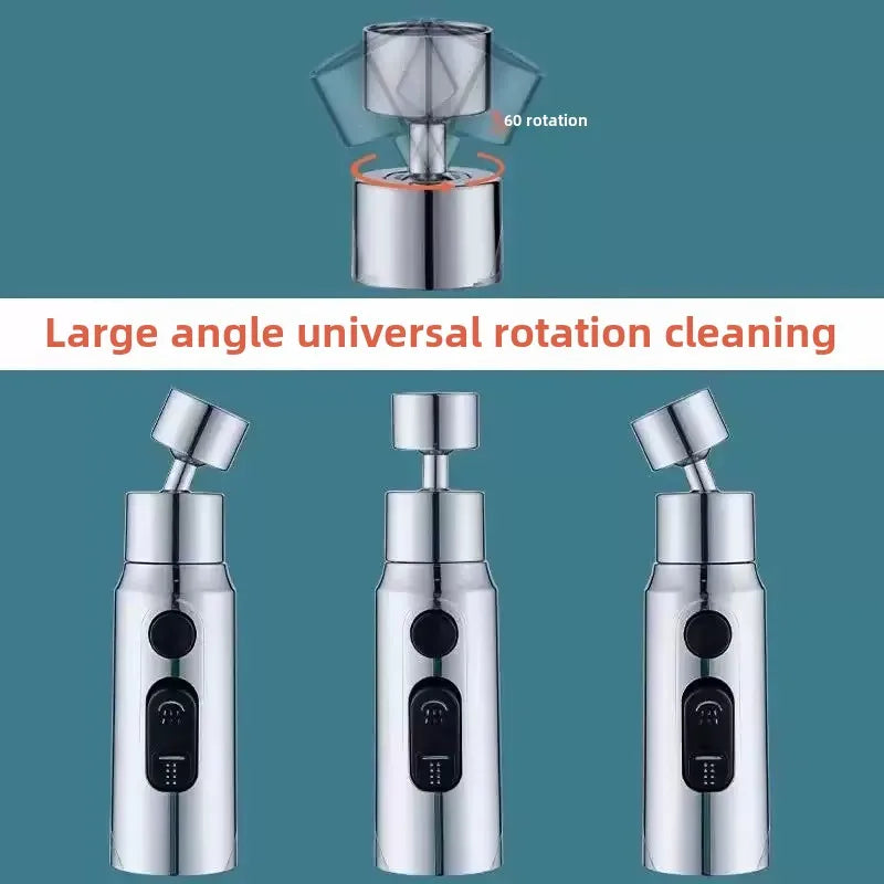 New Faucet Extender 360° Universal Rotation Extension Splash Proof Aerator 3 Modes Kitchen Sink Accessory Water Tap Nozzle