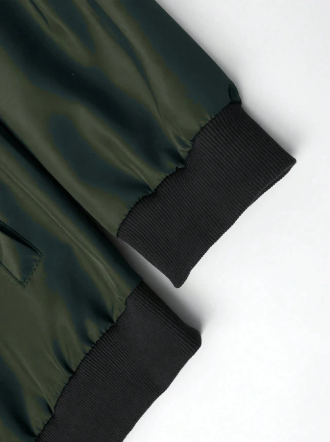 2024 Spring and Autumn New Baseball Collar Short Loose Solid Color Jacket Men&
