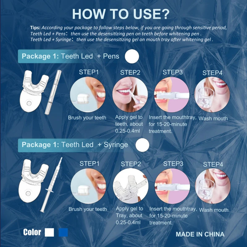 Teeth Light LED Blue Light Whitening Kit Teeth beauty Machine Utilizes Cold Light Technology Personal Dentals Treatments 
