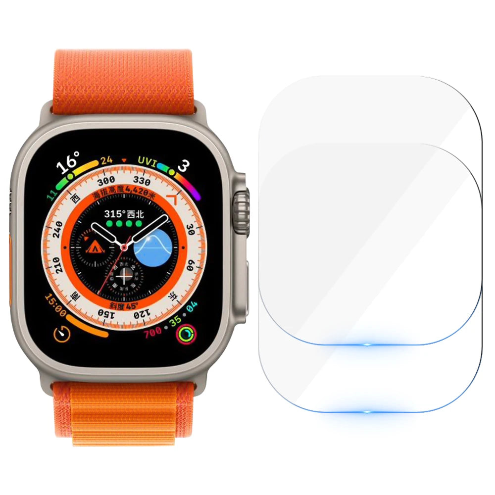 Tempered Glass for Apple Watch Ultra 49mm Screen Protector Anti-Scratch for Apple Watch Ultra 2 Smartwatch