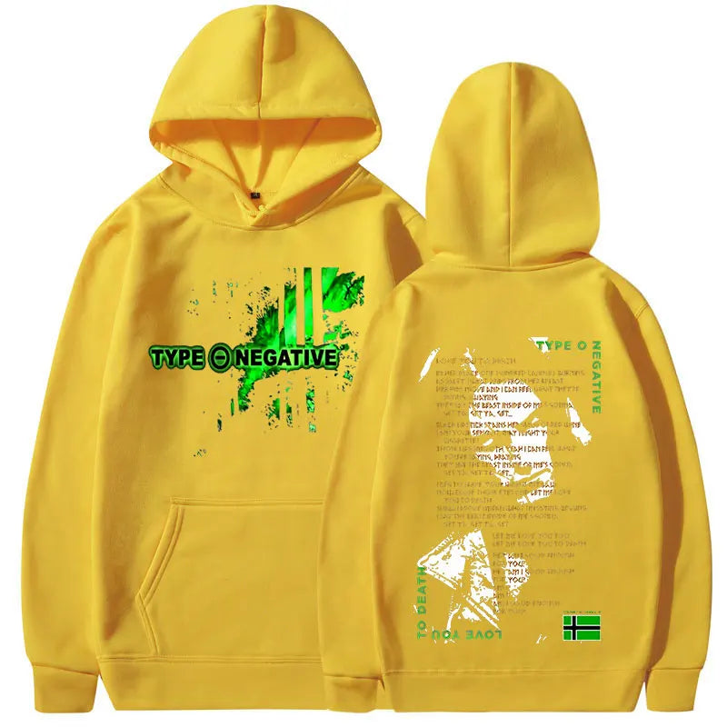 Type O Negative Love You To Death Hoodie Gothic Metal Rock Band Sweatshirt Men&