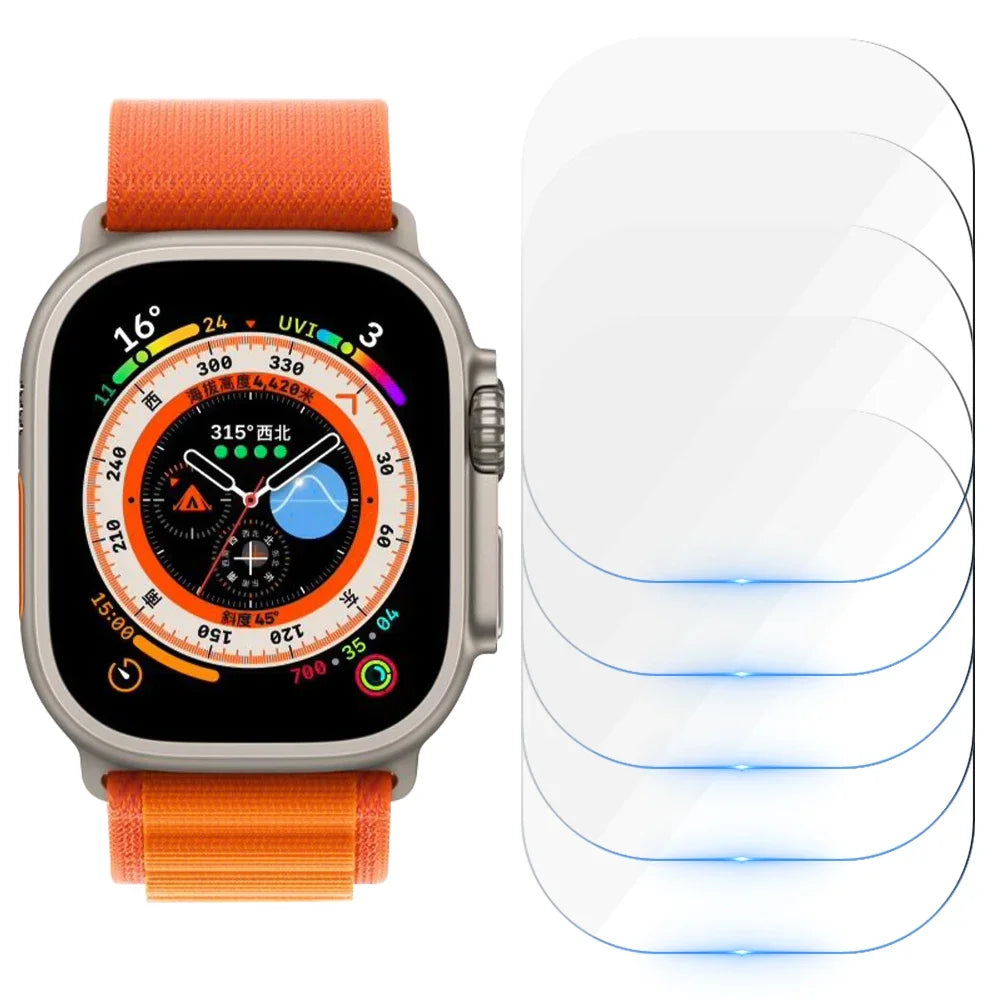 Tempered Glass for Apple Watch Ultra 49mm Screen Protector Anti-Scratch for Apple Watch Ultra 2 Smartwatch