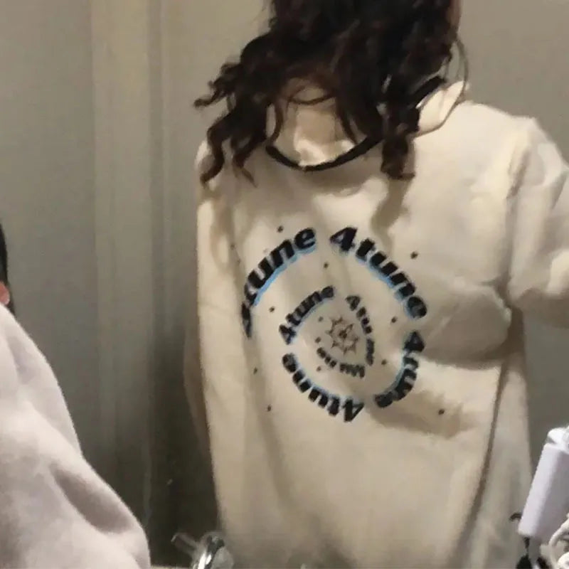 Europe and America dark sweatshirt men&
