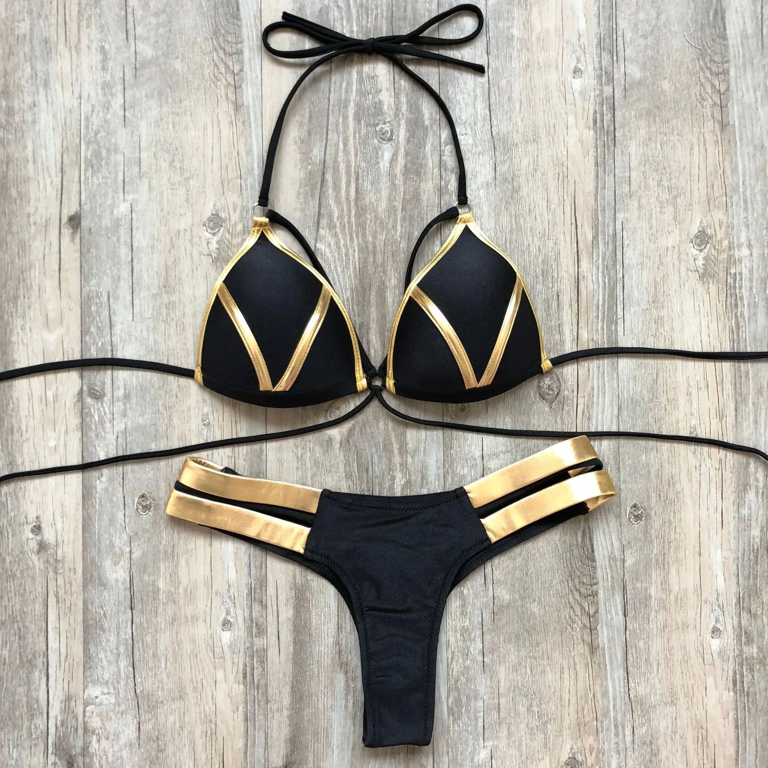 2023 Gold Stamping Women Bikini Set Sexy Padded Women Swimsuit Push Up Bikini Swimwear Summer Beachwear Brazil Bathing Suit