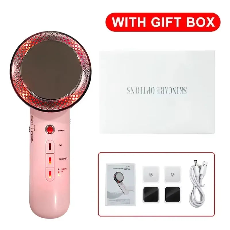 3 IN 1 EMS Ultrasonic Cavitation Weight Loss Machine Anti Cellulite Fat Burner Infrared Slimming Machin Beauty Apparatus Care
