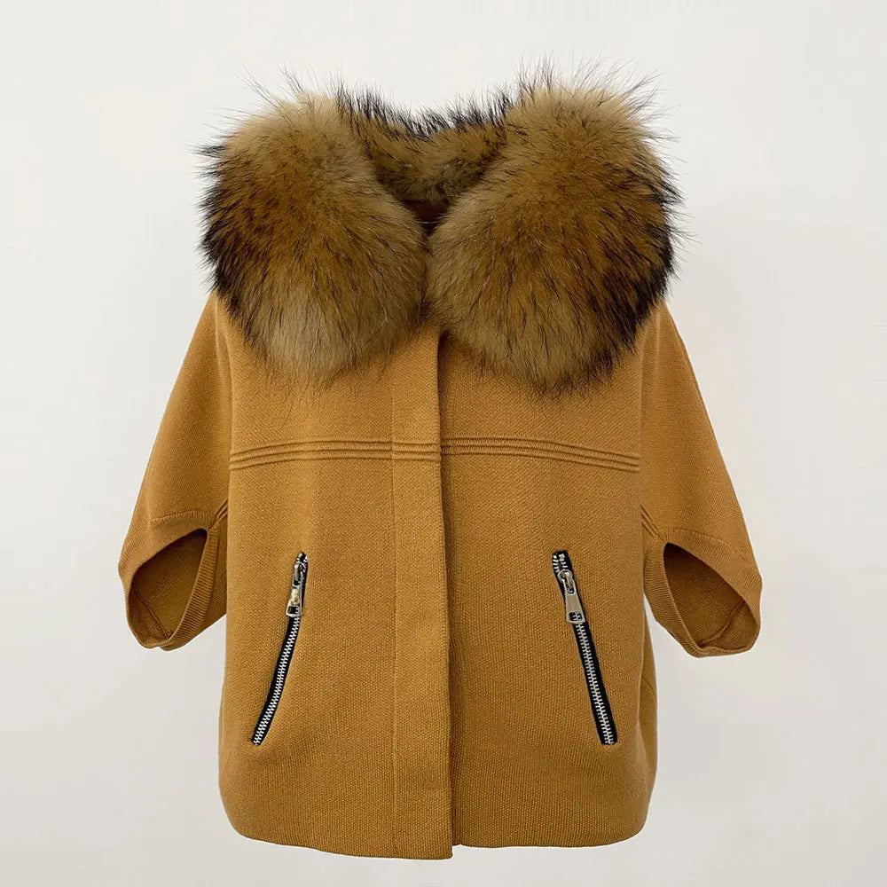 Knitwear Woman Clothes for Women Autumn European Fashion Knitted Sweater Real Fur Coat Natural Fox Fur Jacket Spring Cardigan