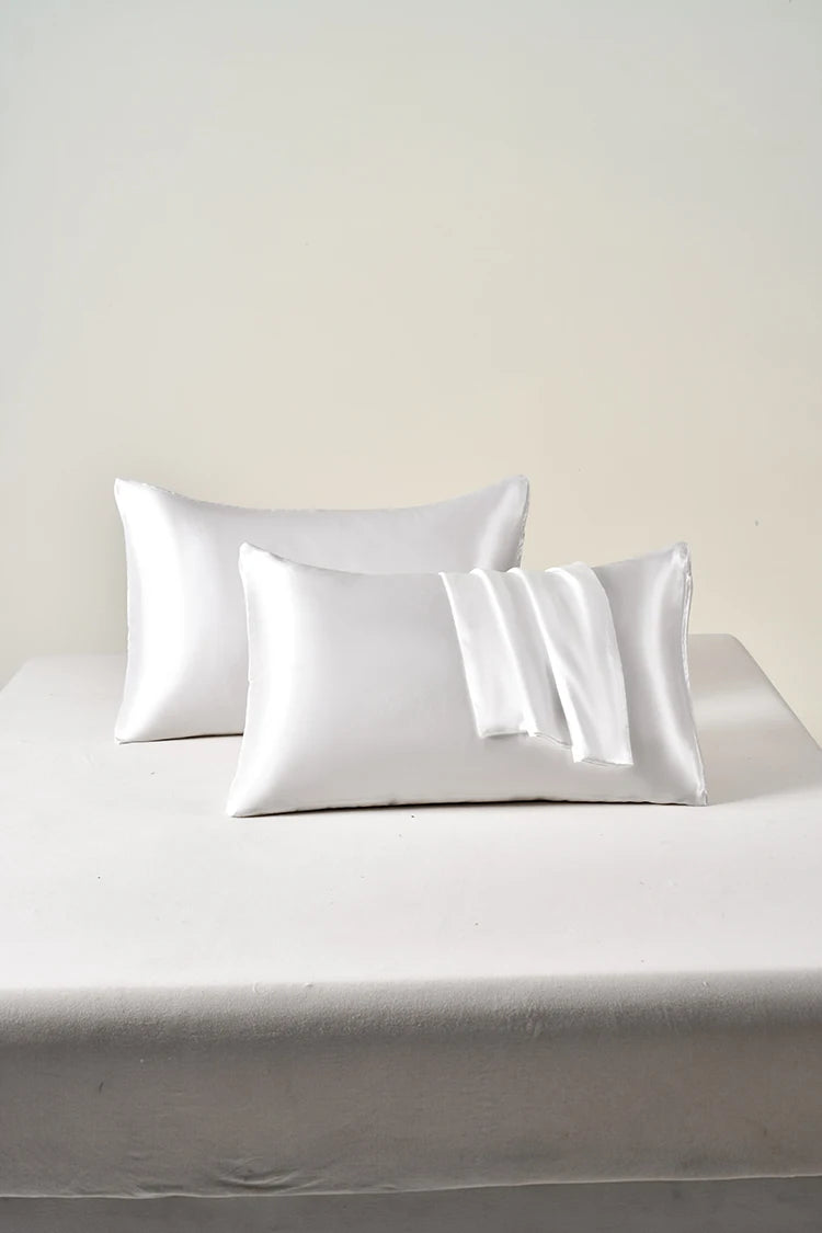 2pcs Satin Pillowcase for Skin and Hair, Satin Pillow Cases Set of 2 Soft Breathable Smooth Cooling Pillow Covers for Sleeping