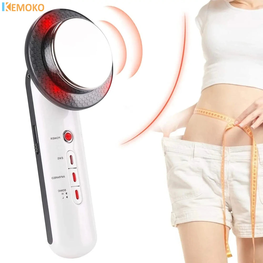 3 IN 1 EMS Ultrasonic Cavitation Weight Loss Machine Anti Cellulite Fat Burner Infrared Slimming Machin Beauty Apparatus Care