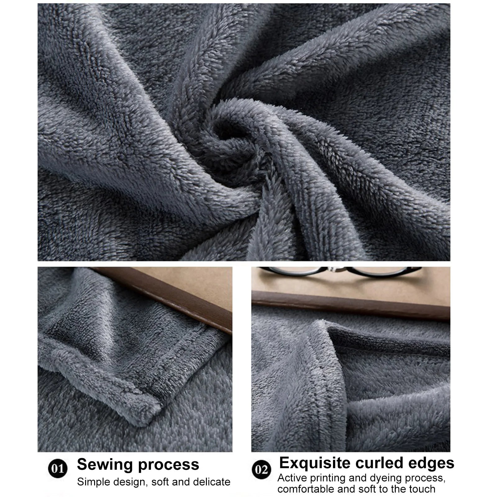 Fleece Blankets Single Twin Blanket For Bed, Full Size Fleece Throw Blanket, Warm Blanket For Winter, Shoulder Knee Cozy Blanket