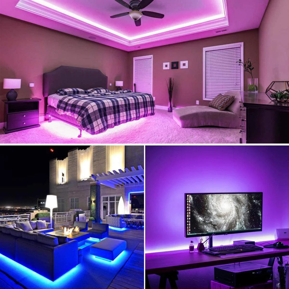 RGB Led Lights for Room 10m 20m 30m Music Sync Led Strip Lights Flexible Ribbon Tape for Room Bedroom Decor TV Backlights