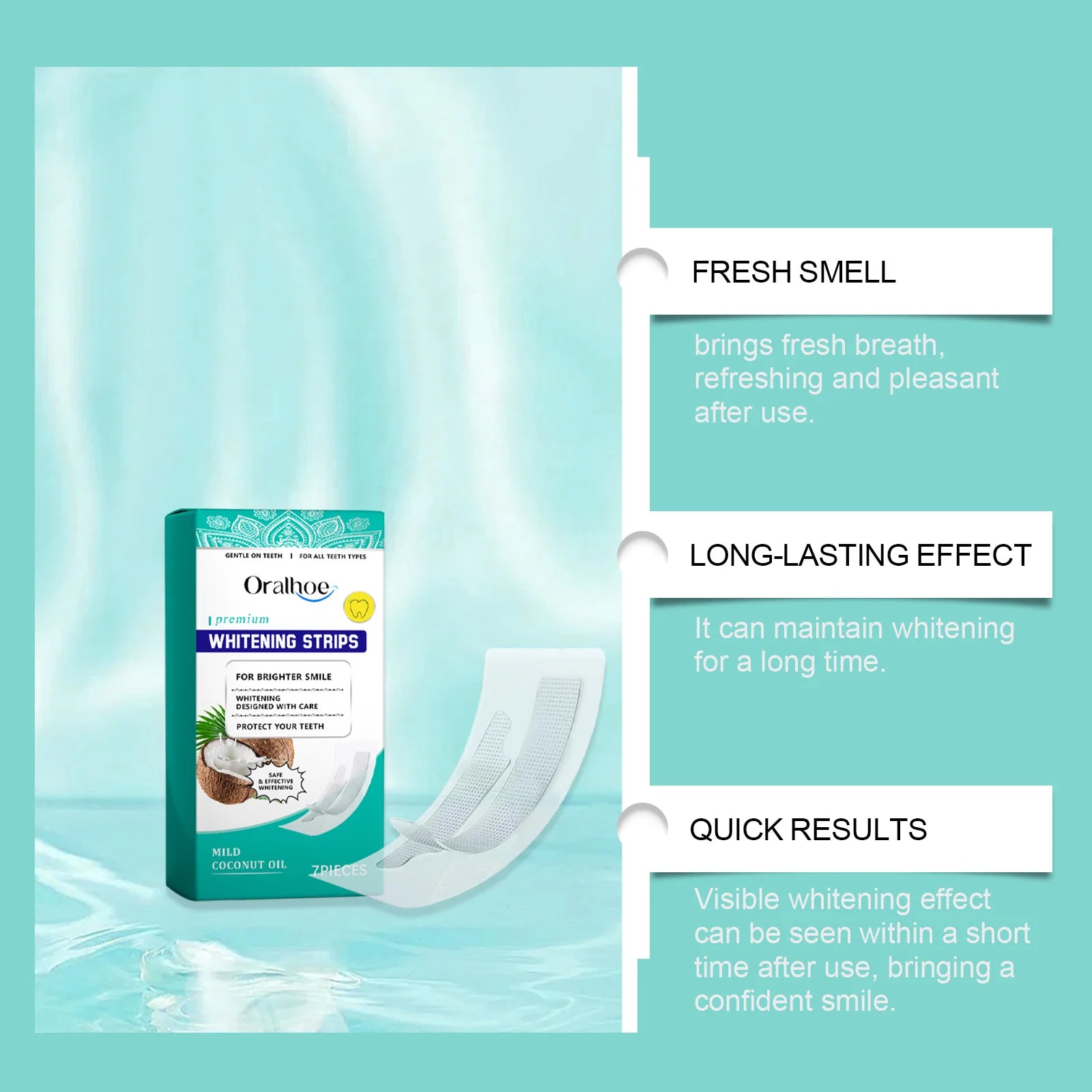 Tooth Whitening Strips Remove Tooth Stains Tartar Plaque Lighten Dark Dental Cleaning Improve Bad Breath Bleach Teeth Brightener