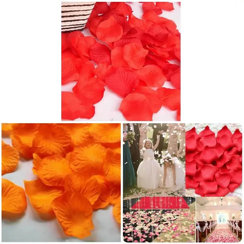 Romantic Artificial Flower Red Rose Petals Fake Petals Flowers For Festive Party Valentine Wedding Decoration Supplies