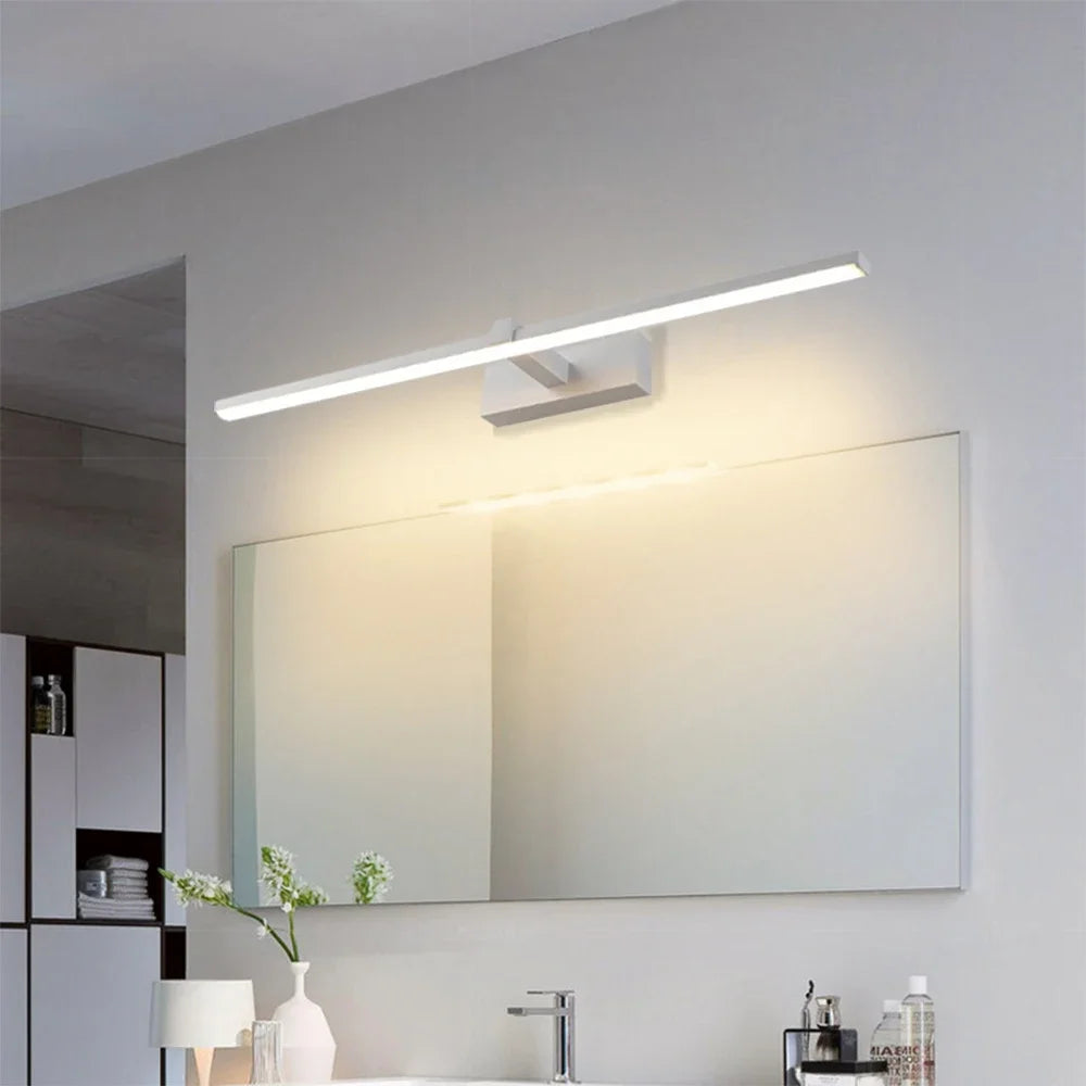 Modern LED Wall Lamp Mirror Decor Lighting 60/80/100cm Long Strip Light For Bedroom Bathroom Washroom Kitchen Indoor Luminaires