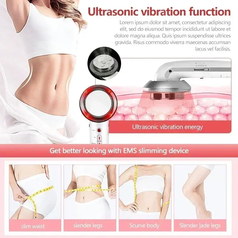 3 IN 1 EMS Ultrasonic Cavitation Weight Loss Machine Anti Cellulite Fat Burner Infrared Slimming Machin Beauty Apparatus Care