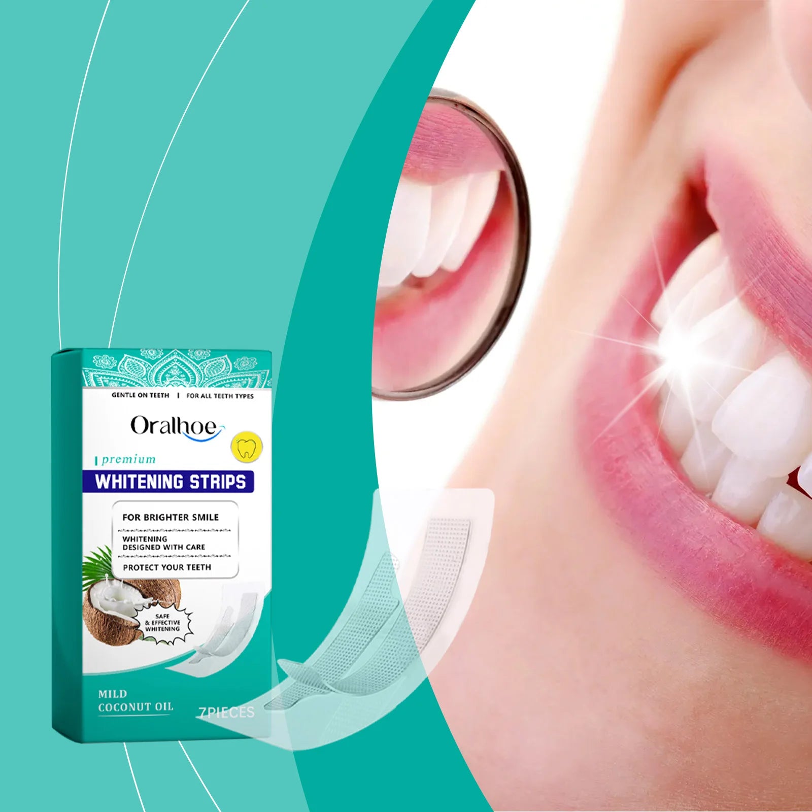 Tooth Whitening Strips Remove Tooth Stains Tartar Plaque Lighten Dark Dental Cleaning Improve Bad Breath Bleach Teeth Brightener