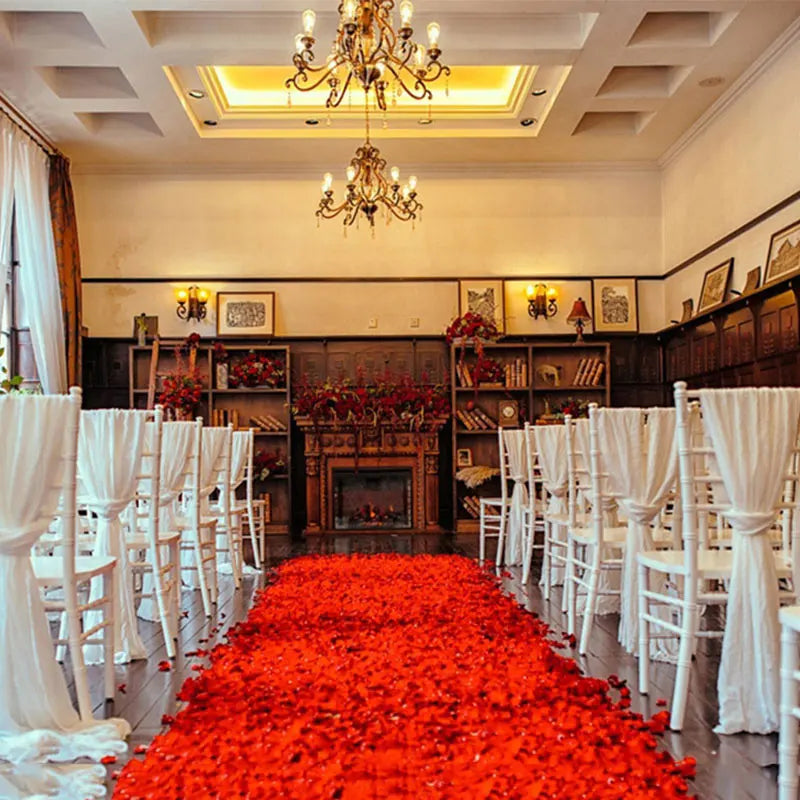 Romantic Artificial Flower Red Rose Petals Fake Petals Flowers For Festive Party Valentine Wedding Decoration Supplies