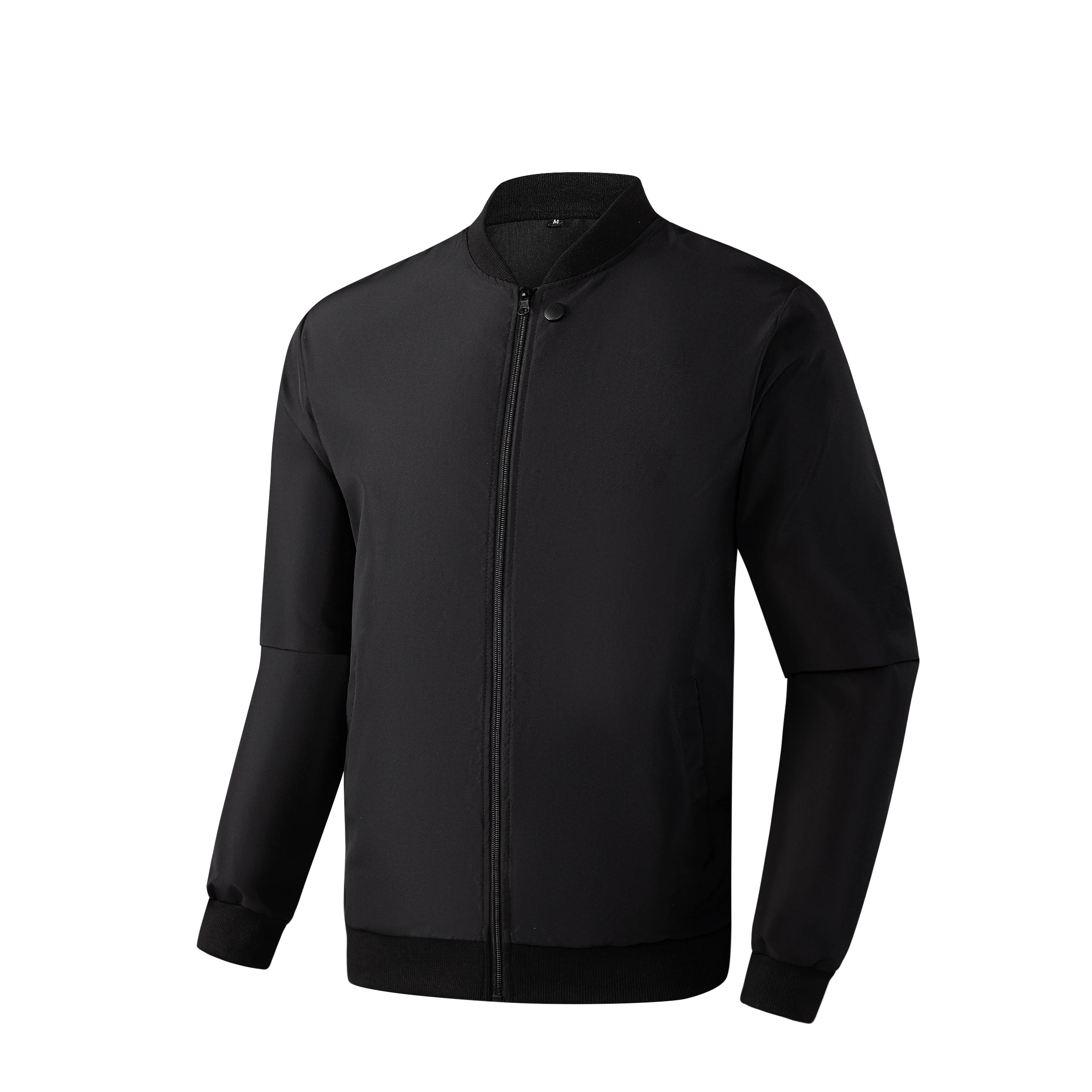 2024 Spring and Autumn New Baseball Collar Short Loose Solid Color Jacket Men&
