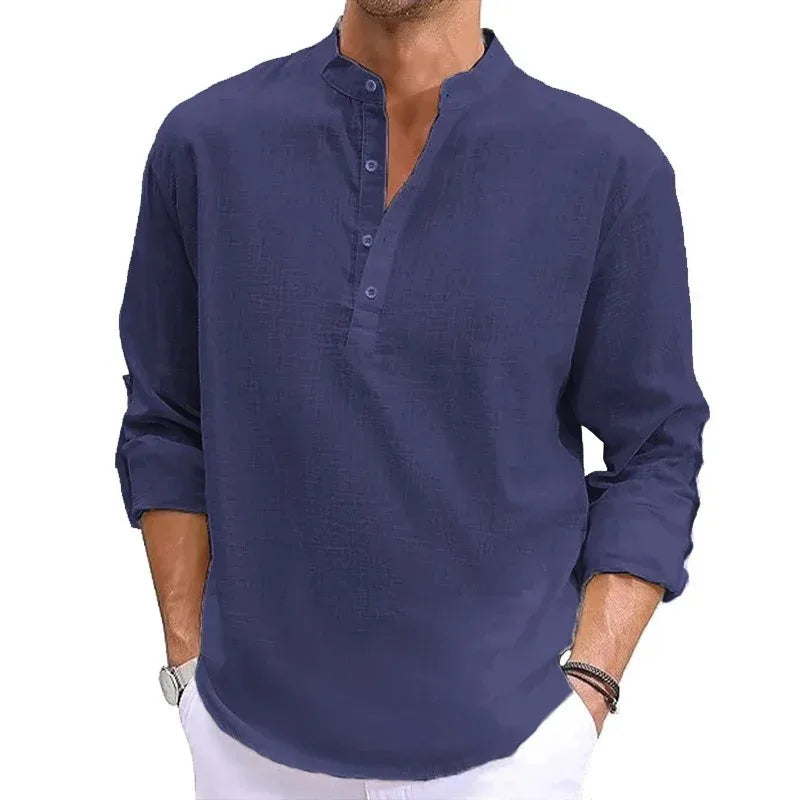 Animal Game Luxury Cotton Shirts for Men Casual Shirts Lightweight Long Henley Shirts Hawaiian Southern T Shirts for Man&