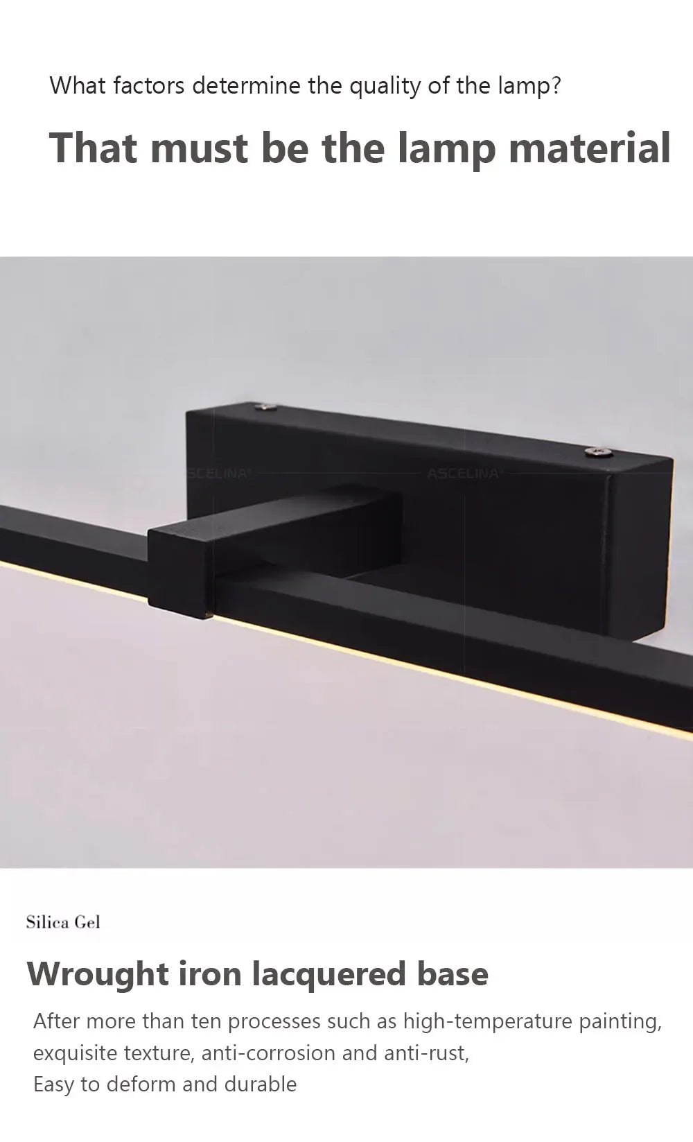 Modern LED Wall Lamp Mirror Decor Lighting 60/80/100cm Long Strip Light For Bedroom Bathroom Washroom Kitchen Indoor Luminaires