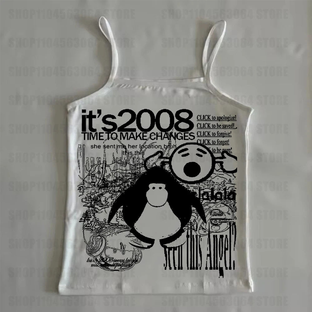 Gothic Clothes Women Tops Cute Tops With Suspenders Woman Clothing Crop Top Women Aesthetic Aesthetic Women&