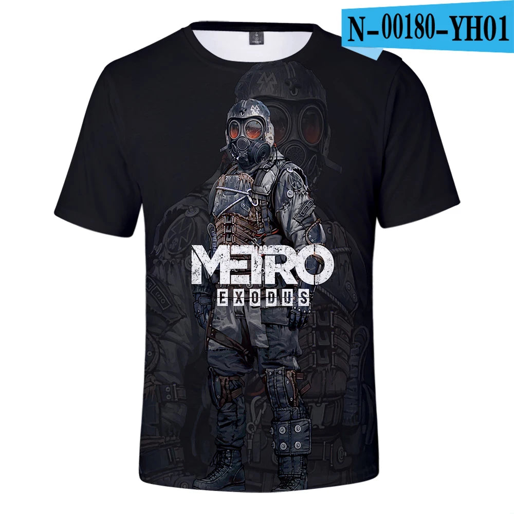 Game Metro Exodus 3D Print T-Shirt Men/Women Summer Fashion Short Sleeves Men Women Casual Trendy T Shirts Oversized