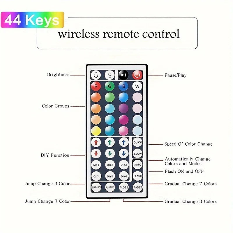 RGB Led Strip Lights 1M-40M Led Room Light with APP Control Flexible Ribbon Luces Led Tape for Room Bedroom Decoration