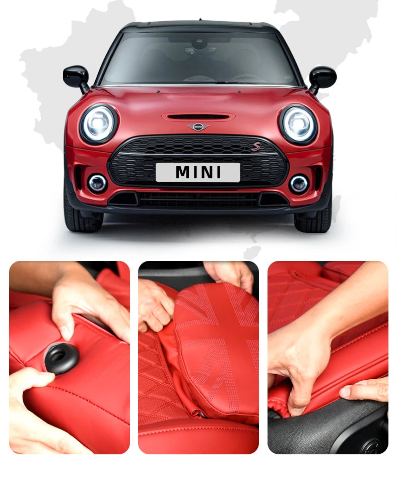 Car Accessories for MINI Cooper R50 R53 HATCHBACK R55 Clubman R56 R57 CABRIO R60 Countryman Custom Seat Covers Leather Pad