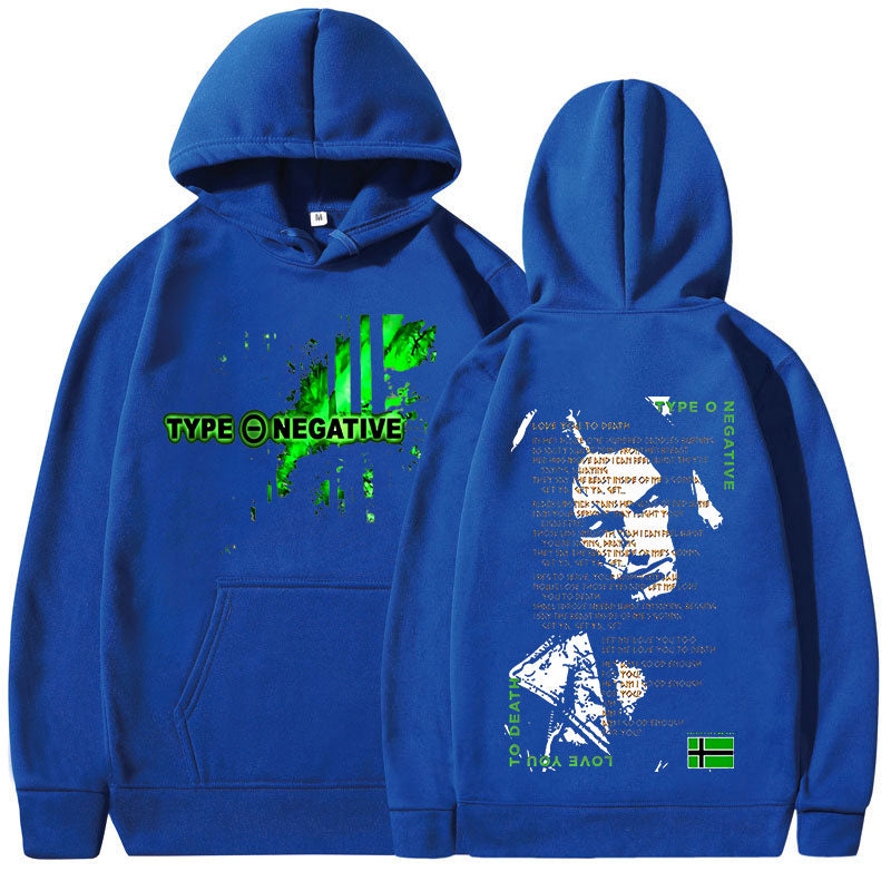 Type O Negative Love You To Death Hoodie Gothic Metal Rock Band Sweatshirt Men&
