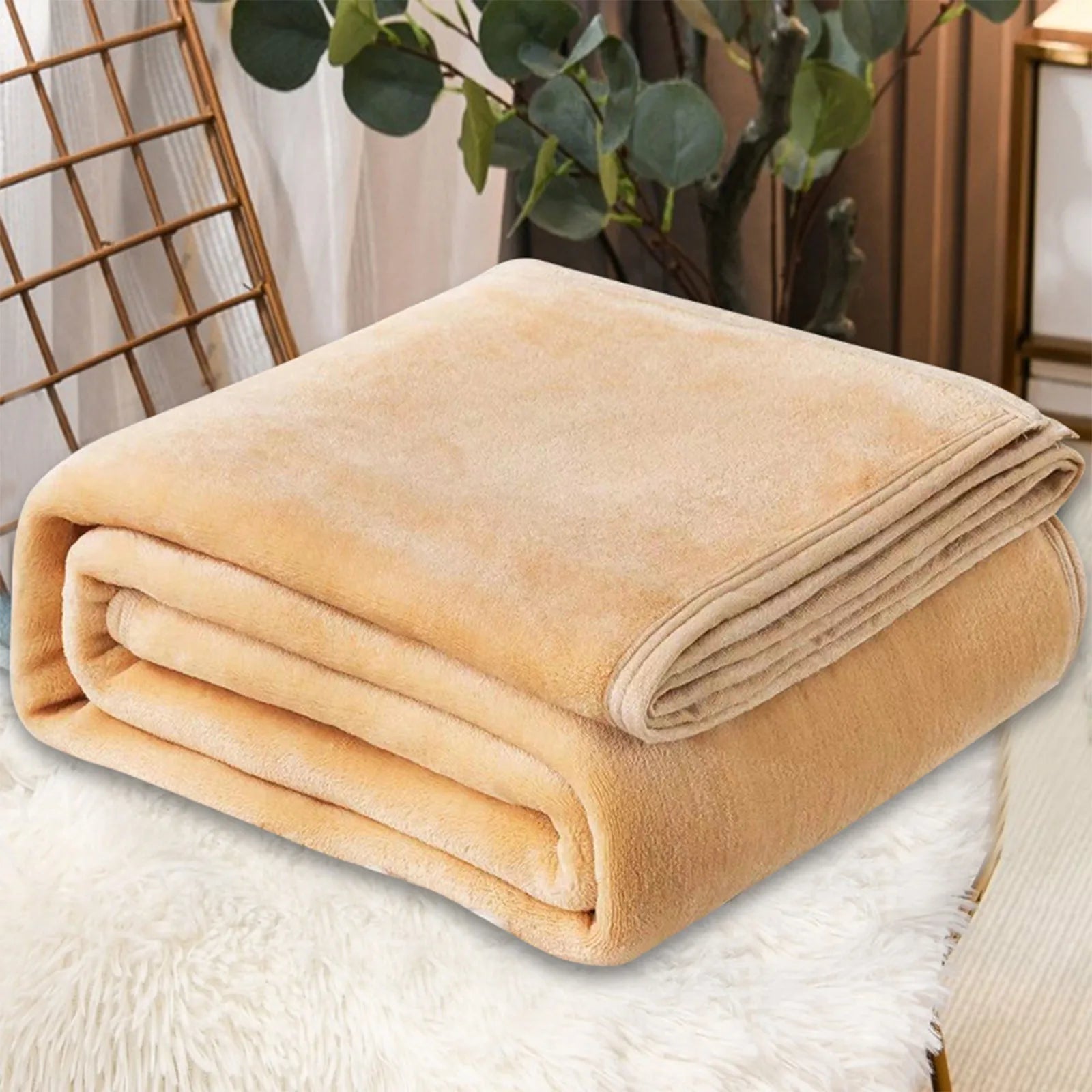 Fleece Blankets Single Twin Blanket For Bed, Full Size Fleece Throw Blanket, Warm Blanket For Winter, Shoulder Knee Cozy Blanket