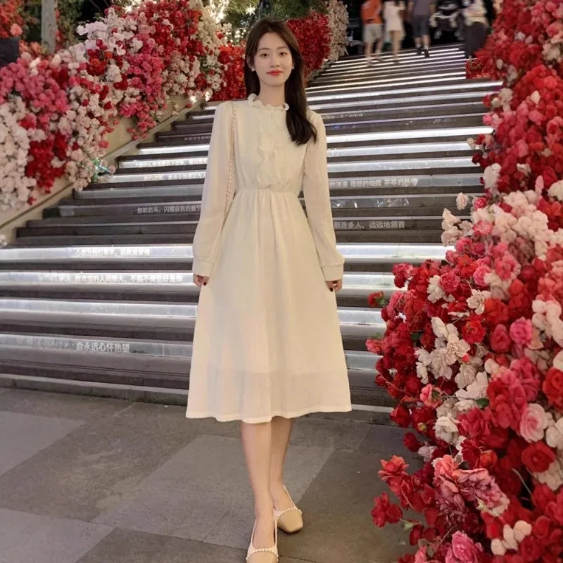 French Style Dress Spring Autumn Winter New Style Women&