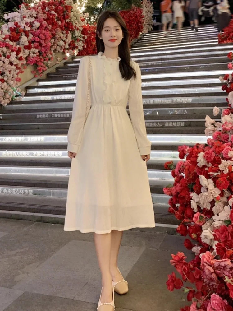 French Style Dress Spring Autumn Winter New Style Women&