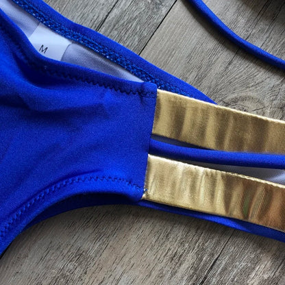 2023 Gold Stamping Women Bikini Set Sexy Padded Women Swimsuit Push Up Bikini Swimwear Summer Beachwear Brazil Bathing Suit