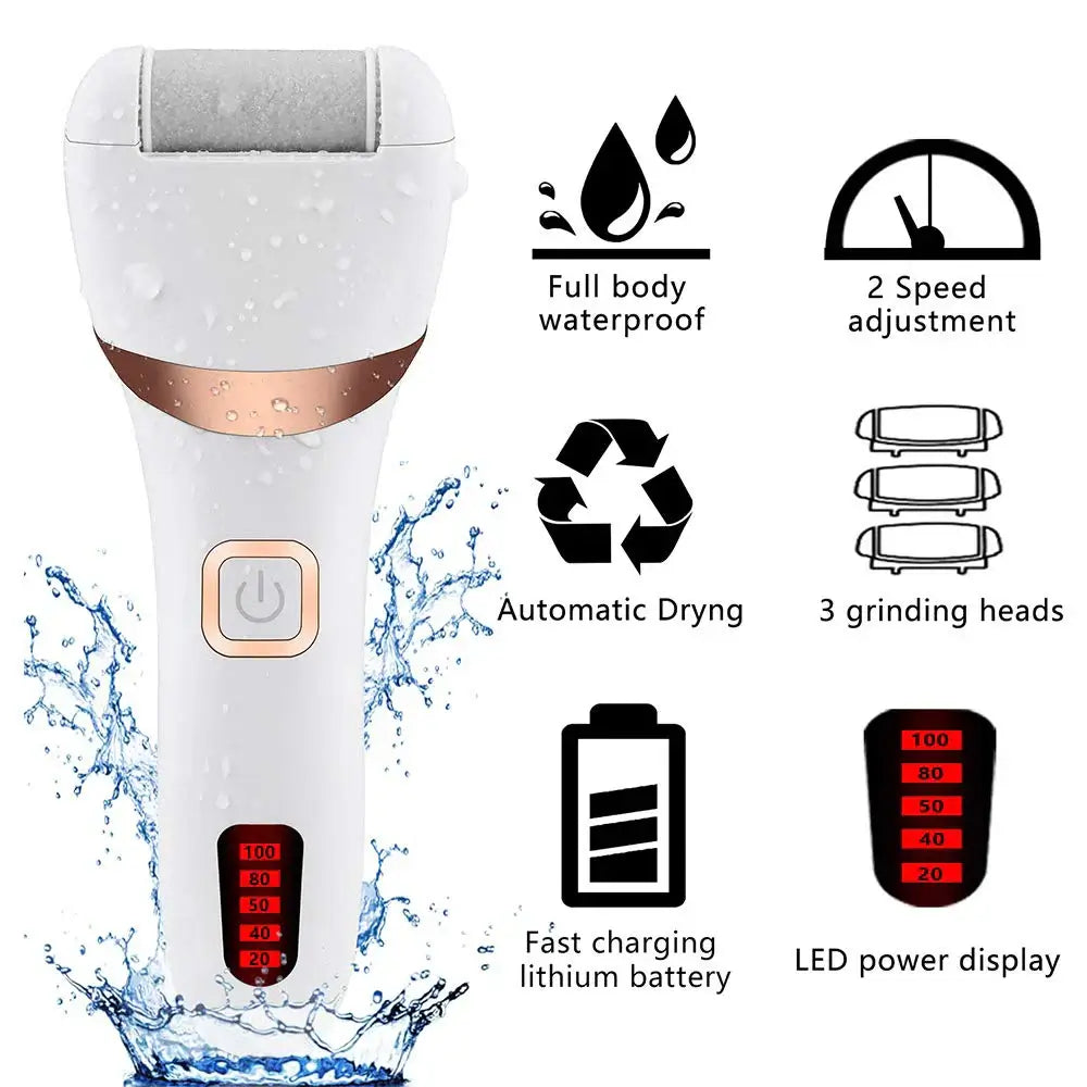 Hot sale Charged Electric Foot File for Heels Grinding Pedicure Tools Professional Foot Care Tool Dead Hard Skin Callus Remover
