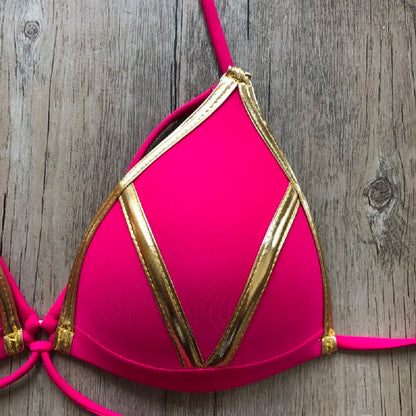 2023 Gold Stamping Women Bikini Set Sexy Padded Women Swimsuit Push Up Bikini Swimwear Summer Beachwear Brazil Bathing Suit