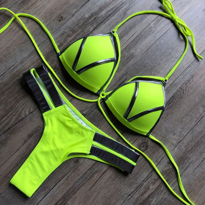2023 Gold Stamping Women Bikini Set Sexy Padded Women Swimsuit Push Up Bikini Swimwear Summer Beachwear Brazil Bathing Suit