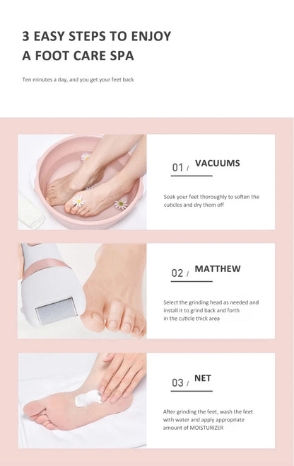 Hot sale Charged Electric Foot File for Heels Grinding Pedicure Tools Professional Foot Care Tool Dead Hard Skin Callus Remover