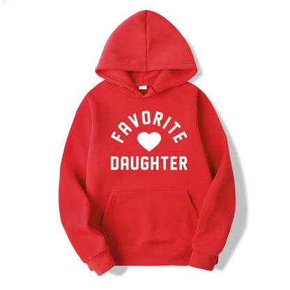 Favorite Daughter Hoodies Women Funny Mom Sweatshirt Hoodie for Daughter Great Gift Idea