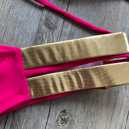 2023 Gold Stamping Women Bikini Set Sexy Padded Women Swimsuit Push Up Bikini Swimwear Summer Beachwear Brazil Bathing Suit