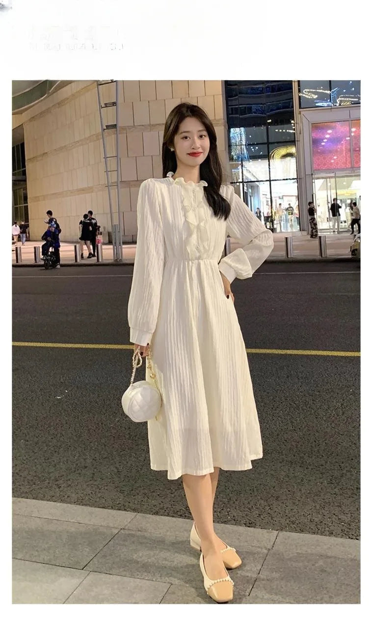 French Style Dress Spring Autumn Winter New Style Women&