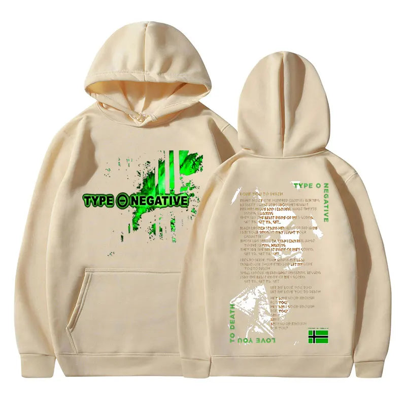 Type O Negative Love You To Death Hoodie Gothic Metal Rock Band Sweatshirt Men&