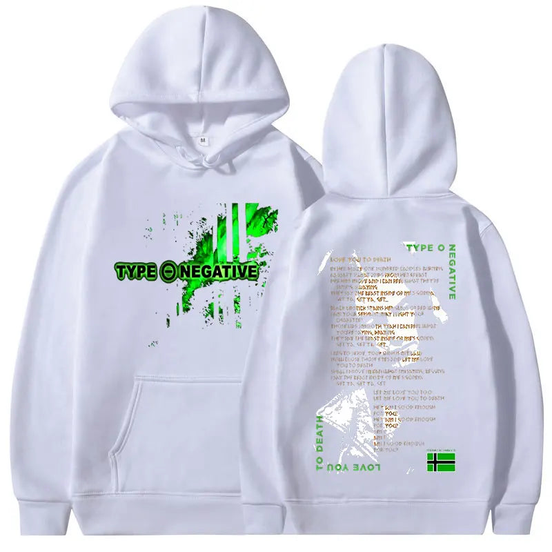 Type O Negative Love You To Death Hoodie Gothic Metal Rock Band Sweatshirt Men&