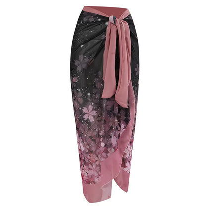 2026 New Sexy Print Retro Swimwear Beach Dress Cover Up Long Skirts Skirt Party Outfits Swimsuit Beachwear